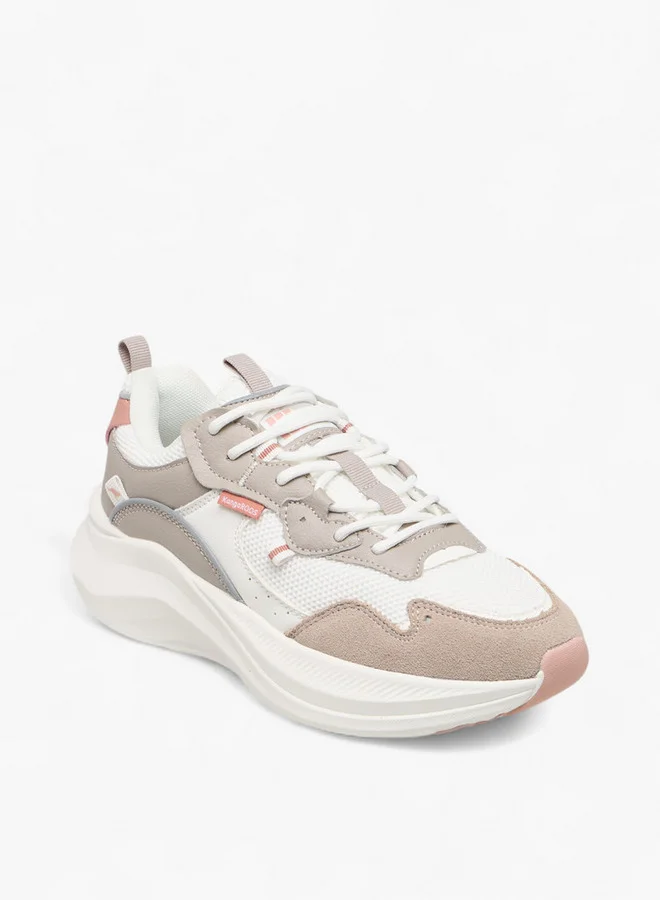كانغاروس Women's Panelled Sports Shoes with Lace-Up Closure