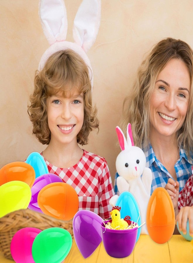 Haconba 12 Pack 4 Inch/ 5 Inch/ 6 Inch Fillable Easter Eggs Colorful Large Jumbo Plastic Easter Eggs for Easter Basket Fillers Egg Hunt Party Supplies (6 Colors (5 Inch)) - Image 4