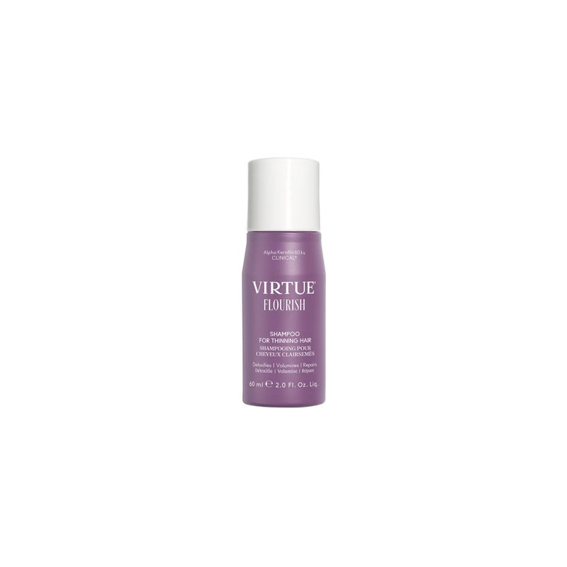 Virtue Flourish Sulfate Free Shampoo for Thinning Hair, Volumizing Hair Growth Product, Detoxifies and Repairs, Color Safe