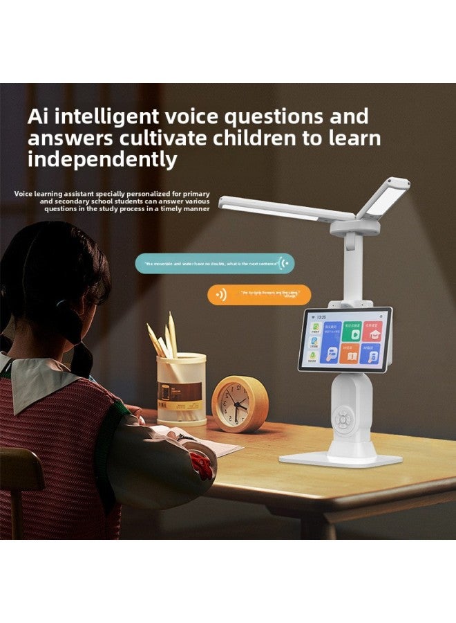 Android Intelligent Learning Desk Lamp Tmall With The Same Manufacturer Of Primary And Secondary School Students Multi-functional Eye Protection Desk Lamp Learning Machine-Specifications:Android System White + Video Call + Young I Small Connection + Home Submission