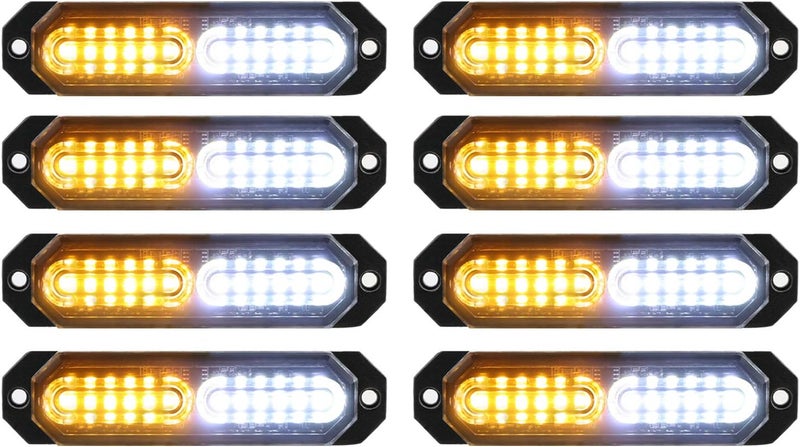 ASPL 8pcs Ultra Slim 12-LED Strobe Lights - Image 1