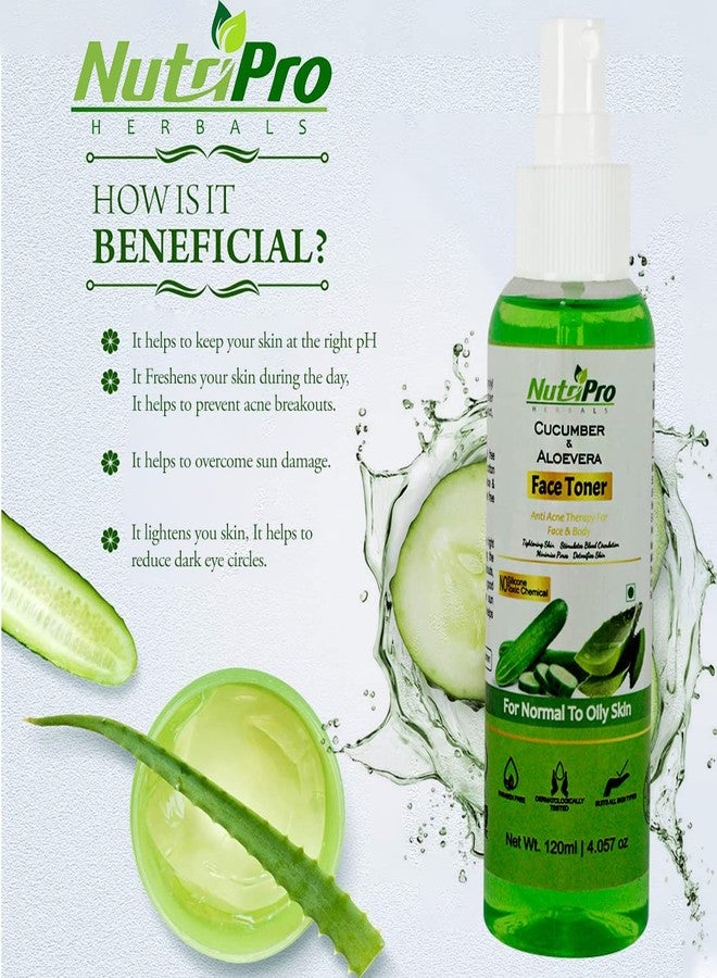 NUTRIPRO Pollution Protection Kit, Neem Tulsi Face Wash With Cucumber Aloevera Toner & Aloe Vera Gel, 360ml | For Radiant Skin With Brighten Skin Tone, Paraben & Cruelty Free, Pack Of 3 - Image 2
