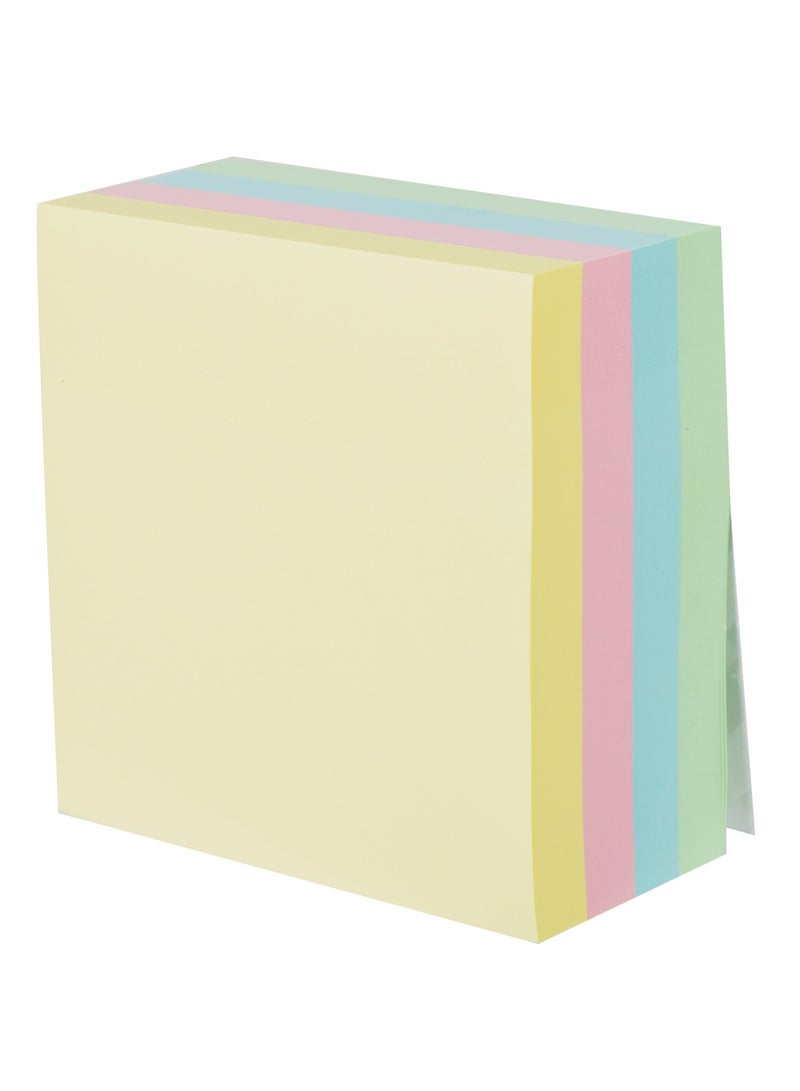 Deli ملاحظات لاصقة Deli EA01703 STICK UP قطعة واحدة، ورق 70gsm، 76×76 مم، أصفر، أزرق، وردي، أخضر، 400 ورقة (4 دفاتر، 100 ورقة لكل منها)، لاصق قوي، قابل لإعادة التمركز، سهل في تدوين الملاحظات ومشاركة الأفكار - Image 3