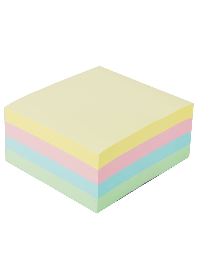 Deli ملاحظات لاصقة Deli EA01703 STICK UP قطعة واحدة، ورق 70gsm، 76×76 مم، أصفر، أزرق، وردي، أخضر، 400 ورقة (4 دفاتر، 100 ورقة لكل منها)، لاصق قوي، قابل لإعادة التمركز، سهل في تدوين الملاحظات ومشاركة الأفكار - Image 4