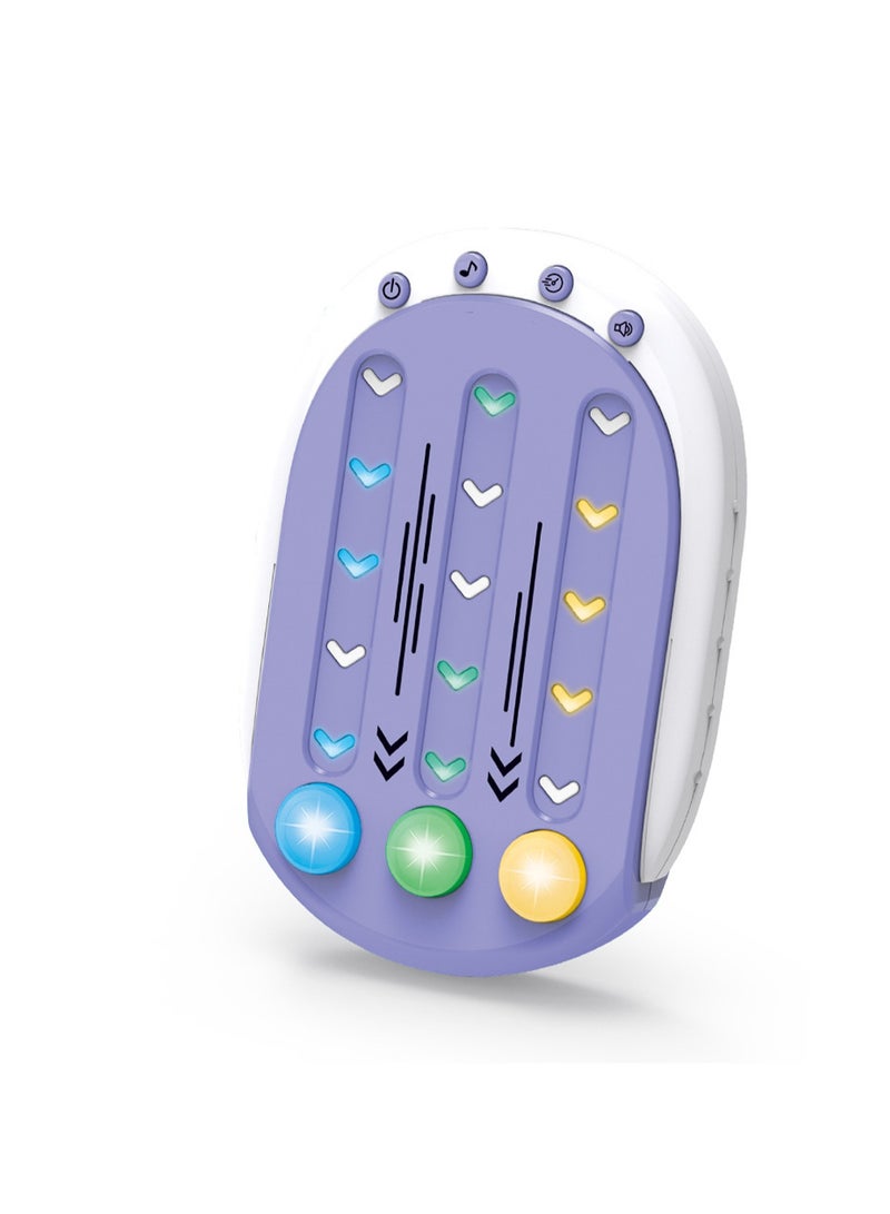 Mini Purple Rhythm Master Speed Push Game Console, Electronic Music Rhythm Game, Handheld Puzzle Game Sensory Toy, Suitable For Children And Adults Gift - Image 1