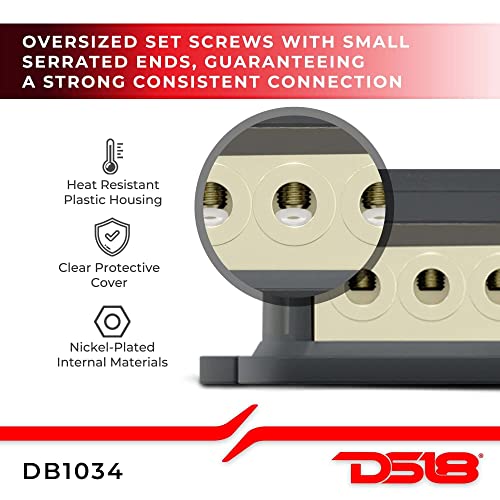 DS18 DB1034 Distribution Block 1X0-GA in 3X4-GA Out for Car Amplifiers - Image 2