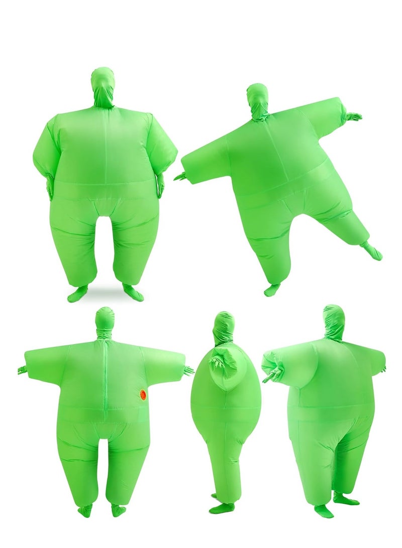 Celebrate Founding Day National Day Funny Adult Size Green Inflatable Full Body Costume Suit Air Fan Operated Blow Up Fancy Dress Halloween Sports Party Fat Inflatable Jumpsuit Costume - Image 3