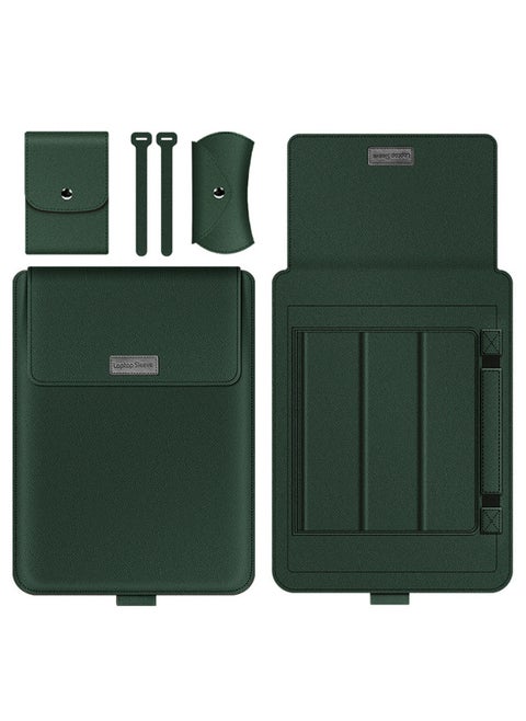 Suitable For Apple MacBook13 Laptop Bag 15.6 Lenovo Xiaoxin Four-piece Bracket Inner Bag-Color:Green-Applicable Model:16/17 Inch Universal (with Medium Package)