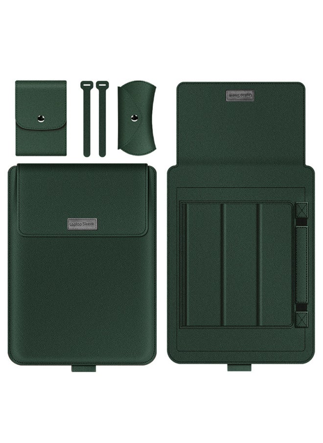 Generic - Suitable For Apple MacBook13 Laptop Bag 15.6 Lenovo Xiaoxin Four-piece Bracket Inner Bag-Color:Green-Applicable Model:16/17 Inch Universal (with Medium Package) - Image 1