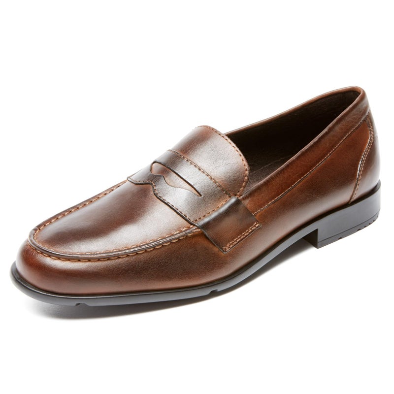 Rockport أحذية روك بورت للرجال من نوع بيني لوفر الكلاسيكية، بني داكن، 11 عريض أمريكي - Image 4