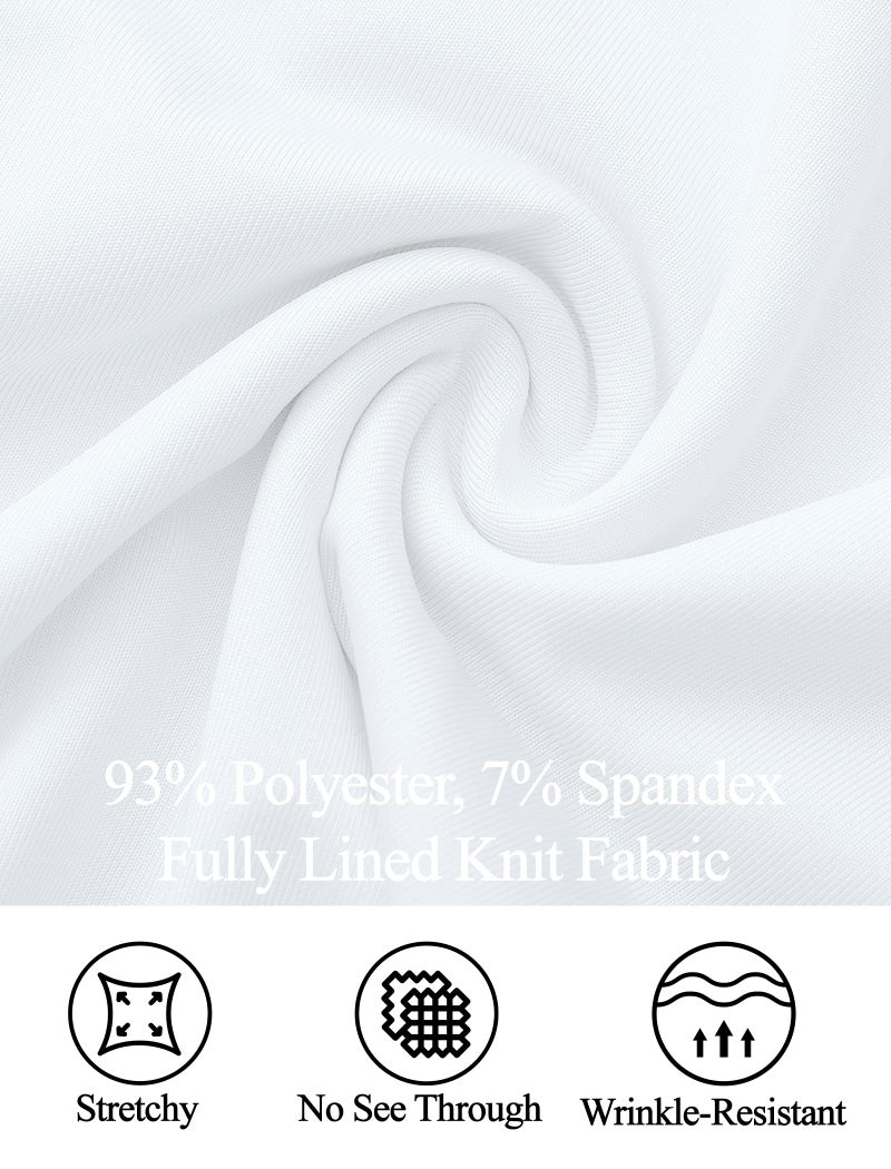 EXARUS Girls Dresses with Pads Strapless Teens Mini Short Off The Shoulder Sleeveless Ruffle Hem A-Line Flowy Ruched Dress Dance Party White 10Y - Image 3