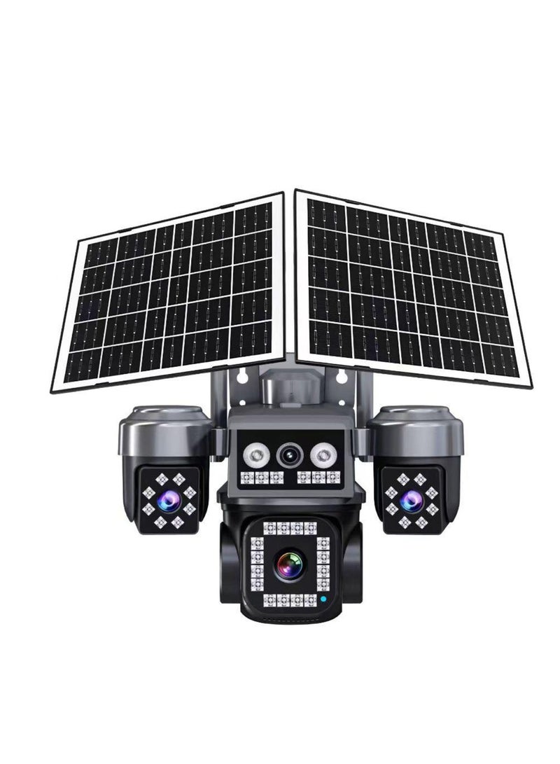 DIGI CORE 20MP 8K Ultra HD 4-Lens 360° Solar Security Camera, Outdoor 4G LTE CCTV Camera (SIM Internet Working Only) With Full-Color Night Vision, PIR + AI Human Detection, 2-Way Audio, Waterproof PTZ Camera with 64GB SD Card - Image 2