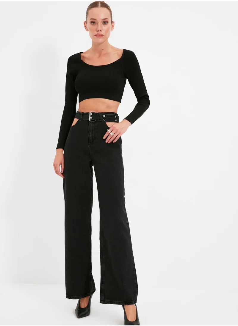 trendyol High Waist Straight Jeans