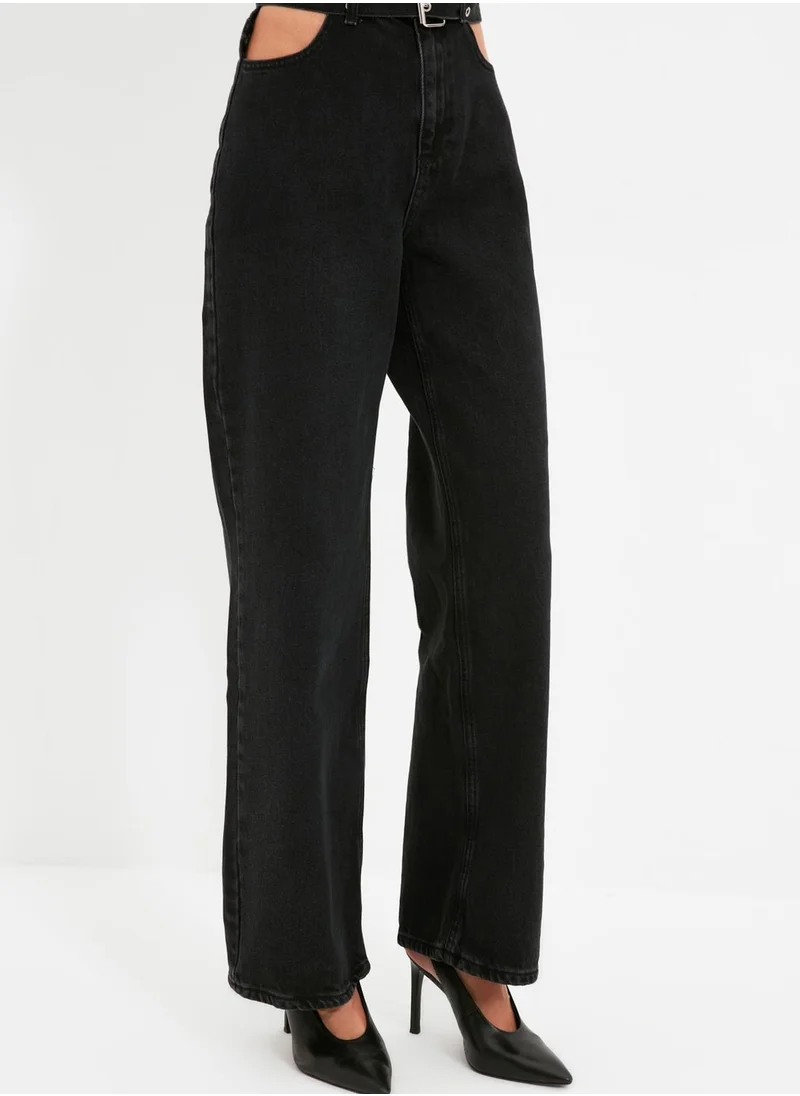 trendyol High Waist Straight Jeans