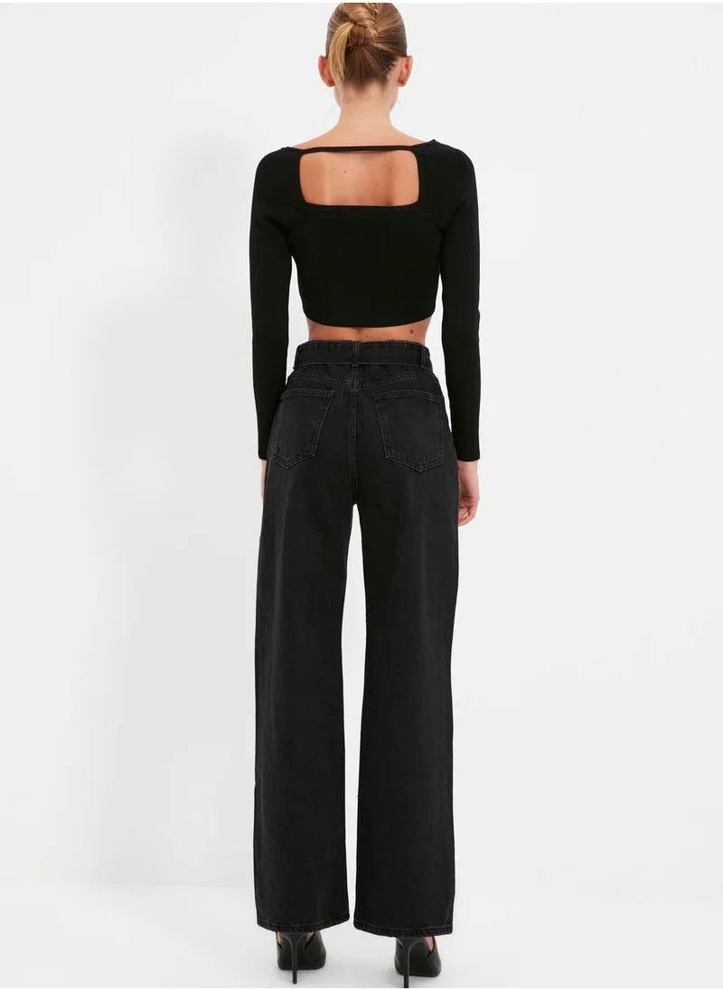 trendyol High Waist Straight Jeans