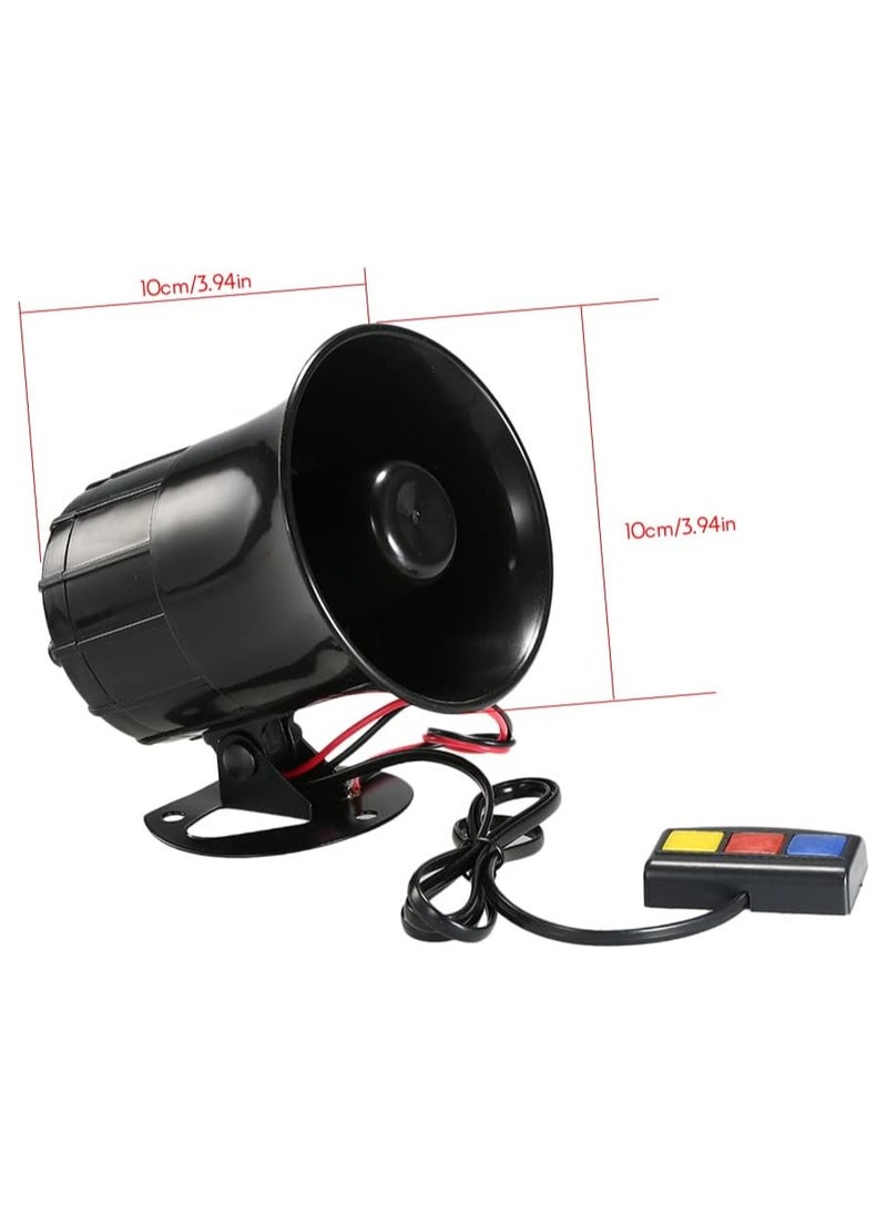 Generic - 3 Tone Sounds Loud Speaker, Security Warning Siren Horn, Easy to Install with Different Color Wire, Simple Operation,  Small Size and Lightweight - Image 1