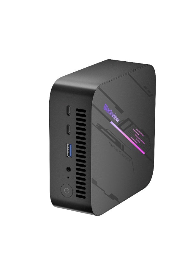 Blackview MP100 MINI PC AMD Ryzen™ 7 5700U(up to 4.3GHz) 16GB RAM 512GB ROM  4K UHD 144HZ Support WiFi 6/BT5.2  /1*HDMI 2.0/1*DP 1.4 ,Windows 11 Pro Black Desktop Computer black - Image 1