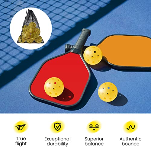 Geekman Premium 40 Holes Pickleball Balls for Outdoor Sport, USAPA Standard, True Flight, Highly Durable, 12 Pack - Image 5