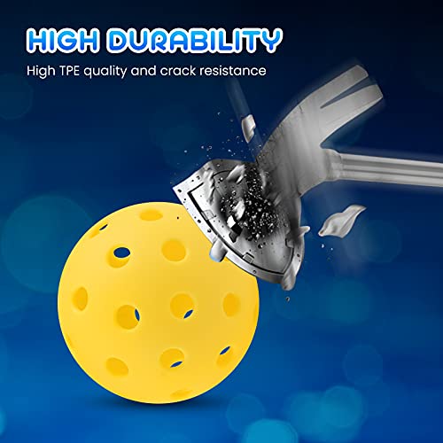 Geekman Premium 40 Holes Pickleball Balls for Outdoor Sport, USAPA Standard, True Flight, Highly Durable, 12 Pack - Image 4