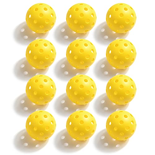Geekman Premium 40 Holes Pickleball Balls for Outdoor Sport, USAPA Standard, True Flight, Highly Durable, 12 Pack - Image 1