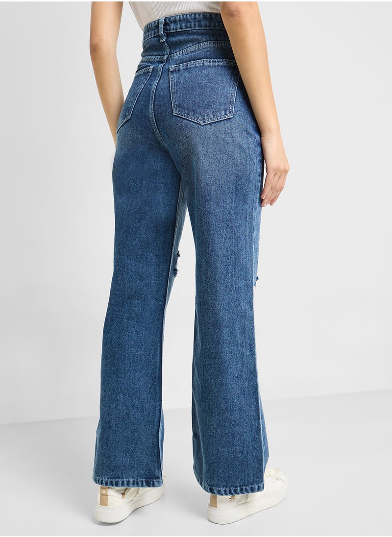 Ginger Mid Rise Wide Leg Jeans  - Image 3