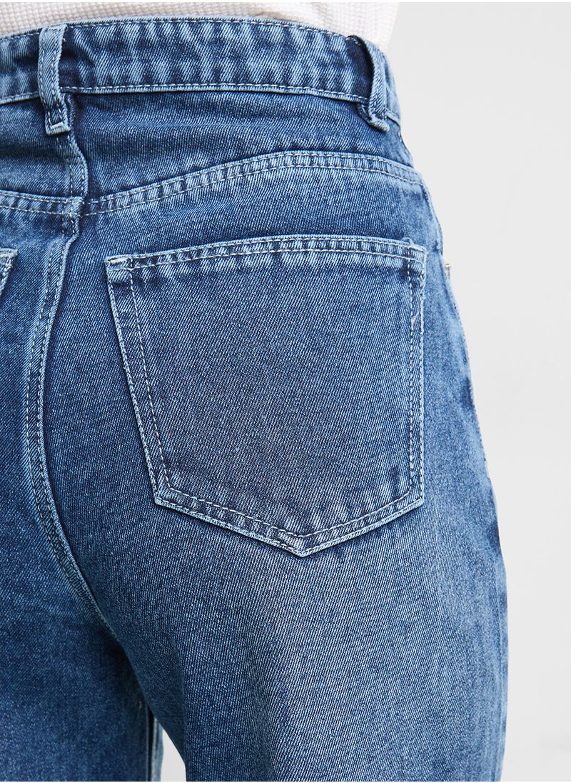 Ginger Mid Rise Wide Leg Jeans  - Image 5