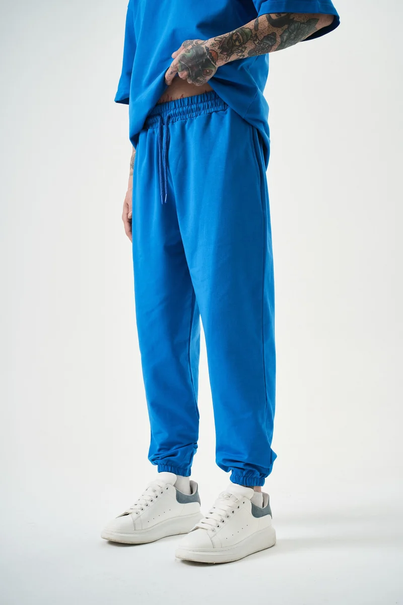 ريسباير بنطلون رياضي رجالي أساسي أزرق