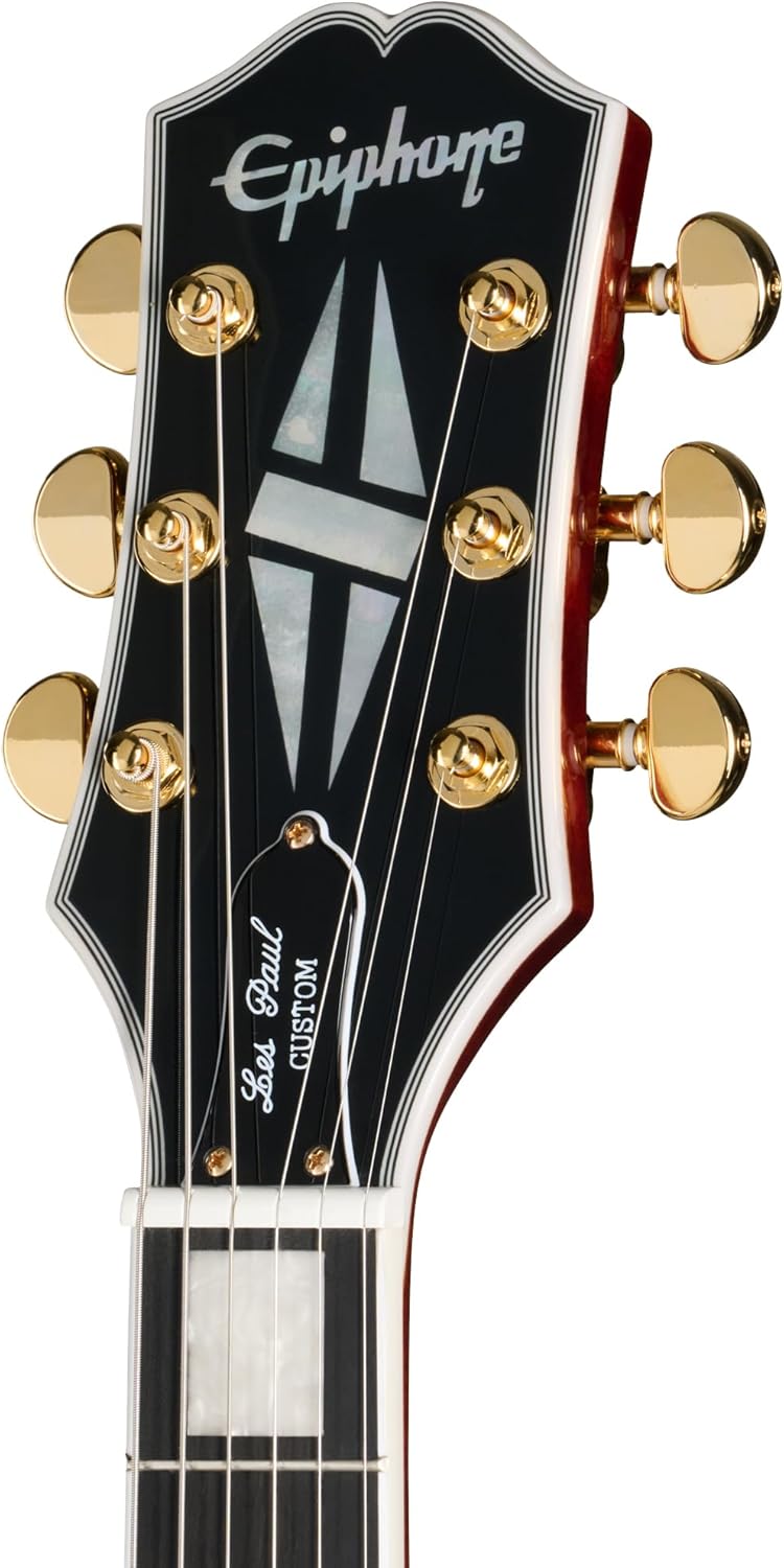 Epiphone Les Paul Custom AAA Quilt Electric Guitar, Heritage Cherry Sunburst with Gig Bag - Image 3