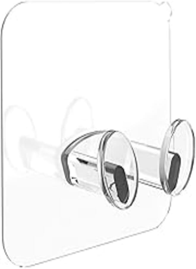 KASCLINO - KASCLINO 10pcs Adhesive Power Plug Holder, Wall Mounted Home Socket Hanger Hook Rack Organizer, Power Plug Socket Holder, Home Office Bathroom Wall Hanger(Transparent) - Image 1