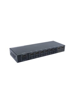 Generic شاشة مشاركة محول HDMI KVM 8 في 1/لوحة مفاتيح/ماوس/طابعة بين 8 مضيفين/ 4K عند 30 هرتز/مخرج مزامنة الصوت والفيديو أسود  - Image 1