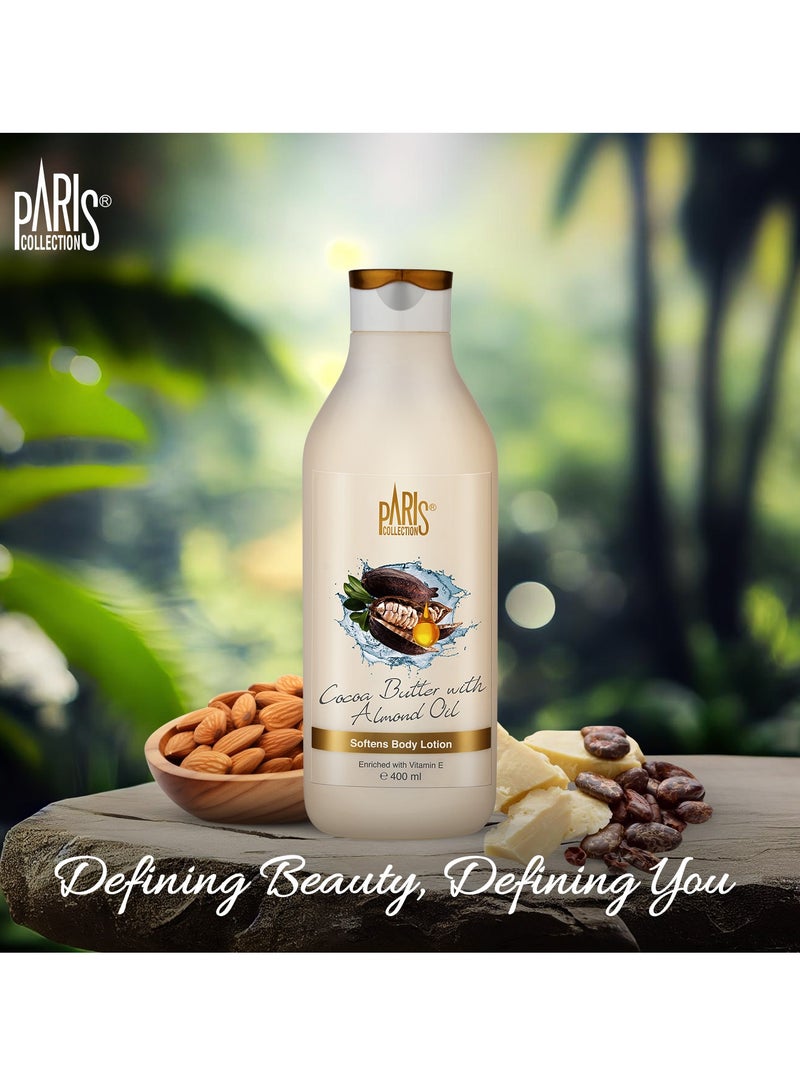 باريس كولكشن لوشن الجسم بزبدة الكاكاو وزيت اللوز للجنسين 400 مل - Image 2