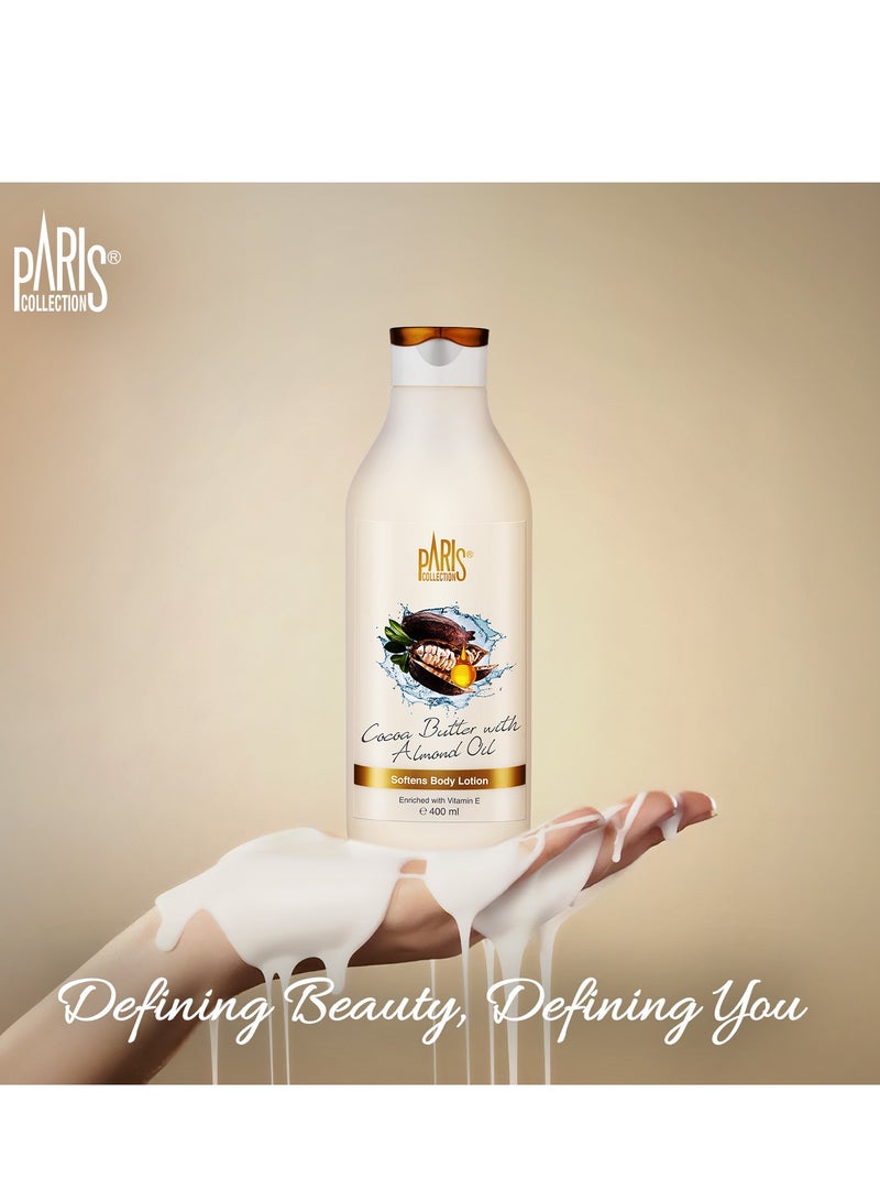باريس كولكشن لوشن الجسم بزبدة الكاكاو وزيت اللوز للجنسين 400 مل - Image 3