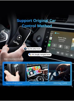 Generic 2 in 1 Wireless CarPlay Apple CarPlay and Android Auto Car Adapter, with WiFi Bluetooth Plug and Play Converts Wired to Wireless for OEM Factory Wired Type-C/USB Adapter, 5Ghz WiFi Fast Auto Connect  - Image 4