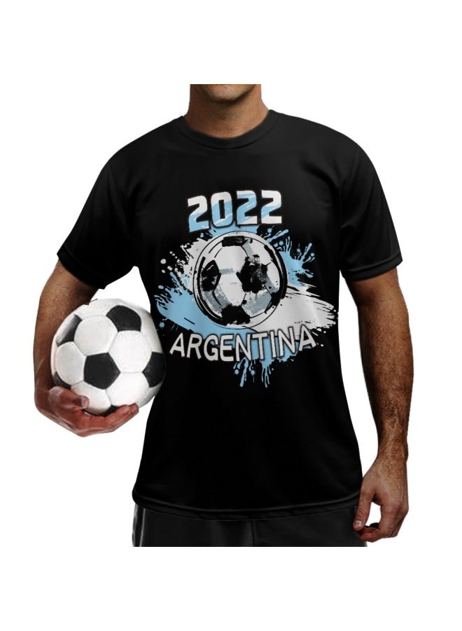 Ysfh1691 Argentina Bz6-1 Short Sleeve Football Jersey - Image 1