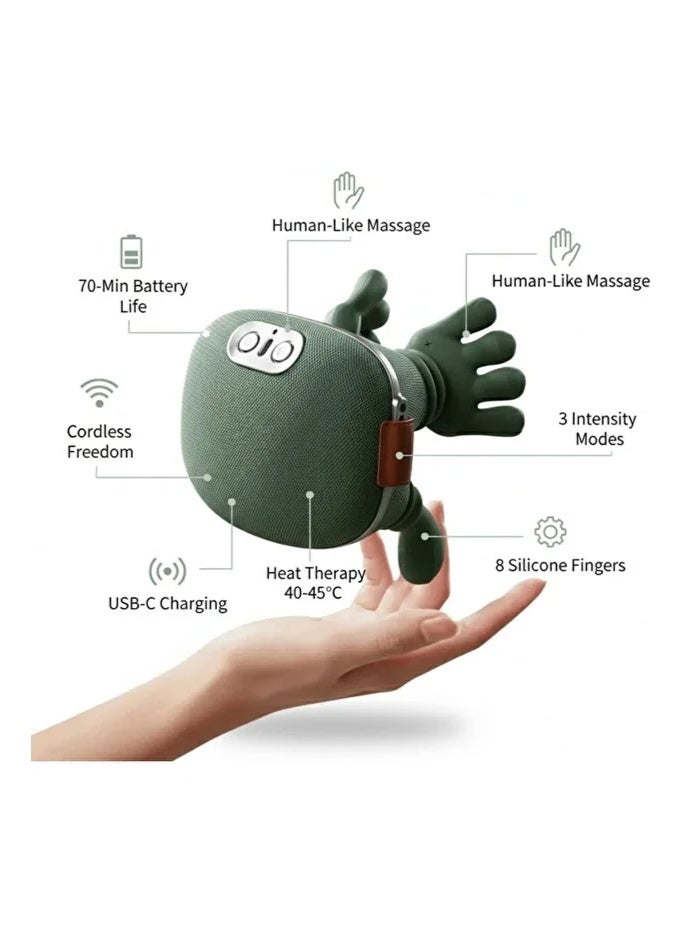 جاجيك Houmt Neck Massager – Bionic 4D Rechargeable Neck & Shoulder Massager with Deep Tissue Shiatsu Kneading, Heat Therapy, Wireless Portable Design for Neck, Shoulder, Back & Muscle Pain Relief, Stress Reduction, and Full Body Relaxation – Rechargeable Home & Travel Massager - Image 4