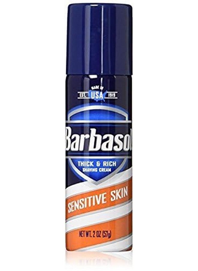 Barbasol Shave Cream Sensitive Skin Travel Size 2 Oz (Pack Of 3)