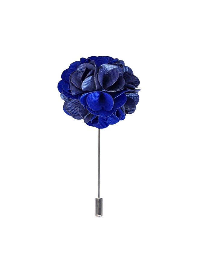 Deeperfetto Blue Flower Lapel Pin for Men Suit Brooch for Men & Women Hijab Pin Cattleya - Image 1