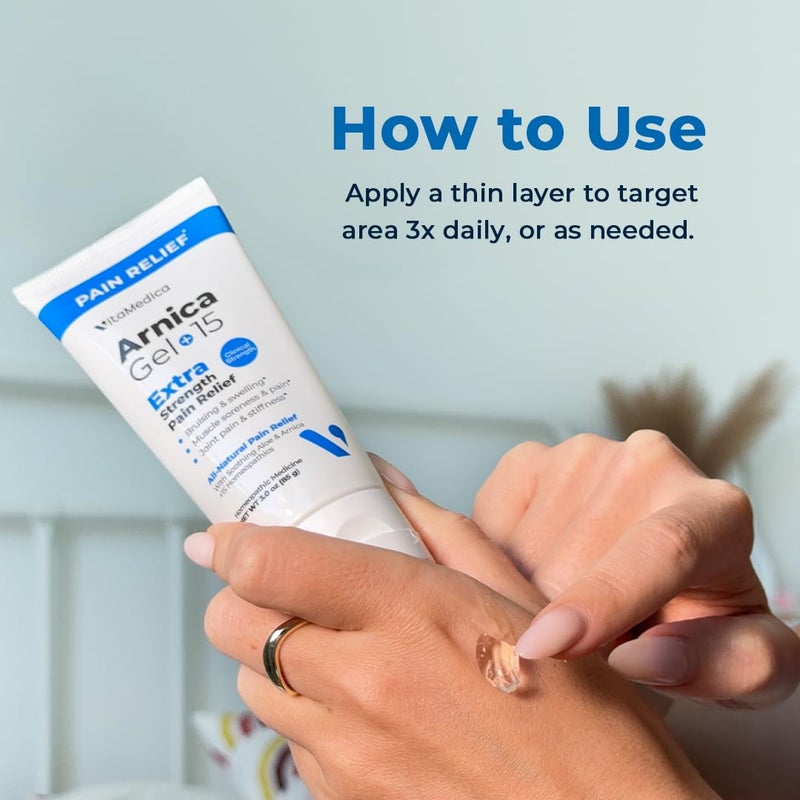 VitaMedica Arnica Gel Plus 15 Healing Plant Compounds, Extra Strength Formulation for Bruising, Swelling, Joint Pain, Muscle Soreness & Stiffness, All-Natural, Plant-Based Pain Relief - Image 5