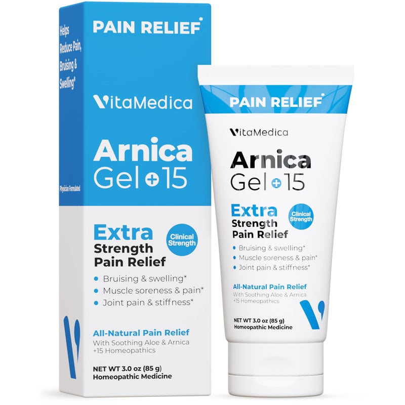 VitaMedica Arnica Gel Plus 15 Healing Plant Compounds, Extra Strength Formulation for Bruising, Swelling, Joint Pain, Muscle Soreness & Stiffness, All-Natural, Plant-Based Pain Relief - Image 1