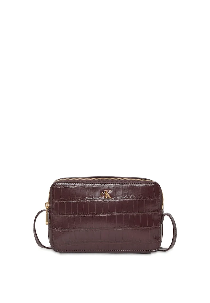 CALVIN KLEIN Logo Croc Camera Bag