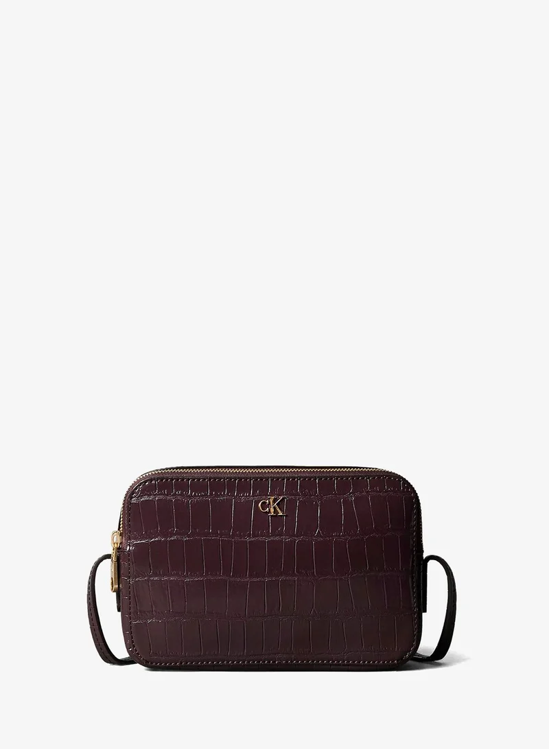 CALVIN KLEIN Logo Croc Camera Bag