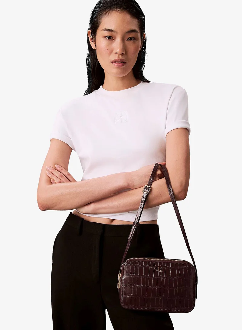 CALVIN KLEIN Logo Croc Camera Bag