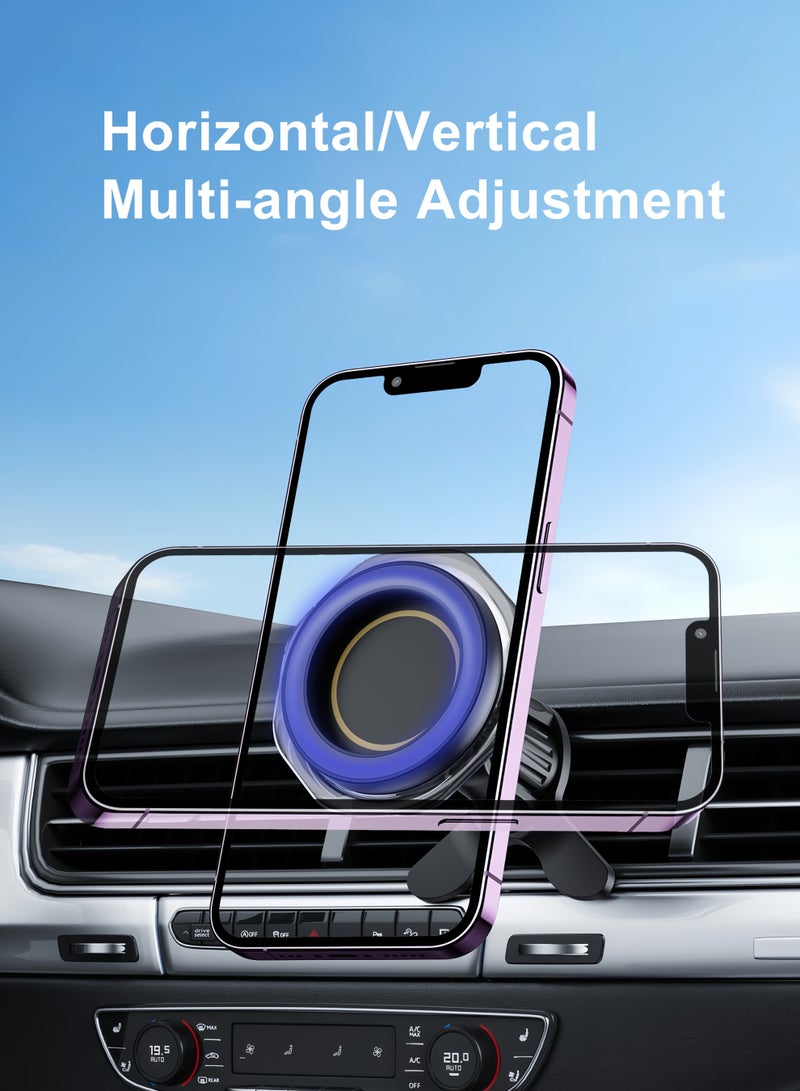 Suport an auto universal pentru mobile phone, install the air-conditioned air, attract magnetic force with two plasters, rotate the 360 ​​degree - Image 5