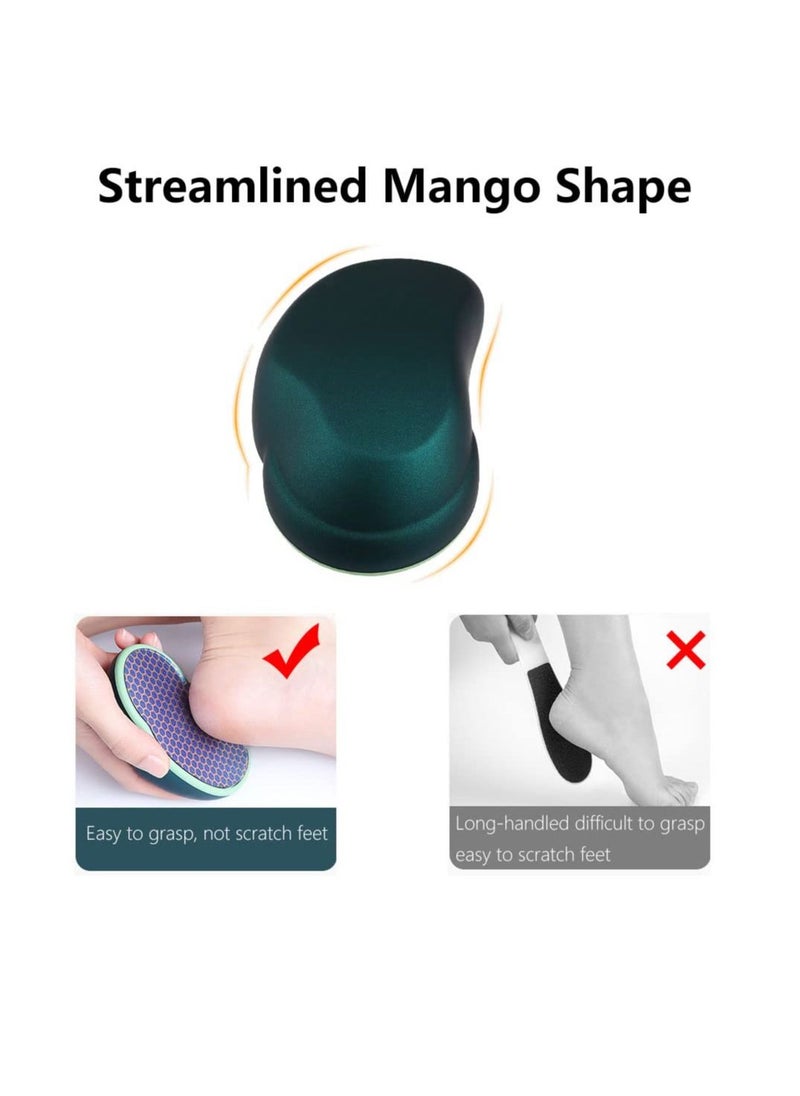 Glass Foot File, Upgraded Nano File Easy to grip Back Shell Scraper Nano-Level Grinding Points Washable Dead Skin Callus Remover for Dry and Wet Environment (2 PCS)