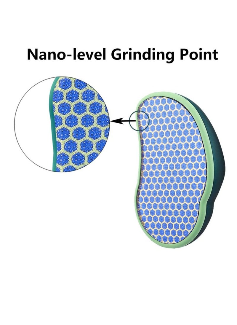 Glass Foot File, Upgraded Nano File Easy to grip Back Shell Scraper Nano-Level Grinding Points Washable Dead Skin Callus Remover for Dry and Wet Environment (2 PCS)