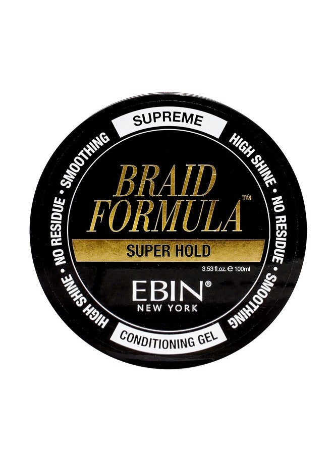 EBIN NEW YORK Braid Formula Conditioning Gel Super Hold 3.53 Oz Great For Braiding Twisting Edges No Residue No Flaking Strong Hold High Shine Smoothing With Clean No Buildup  - Image 2