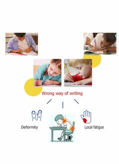 Excefore 6 Pcs Pencil Grips Handwriting Pencil Holder Pen Writing Aid Grip Set Training Posture Correction Tool for Kids Preschoolers Children Adults Special Needs Pencil Grips  - Image 4