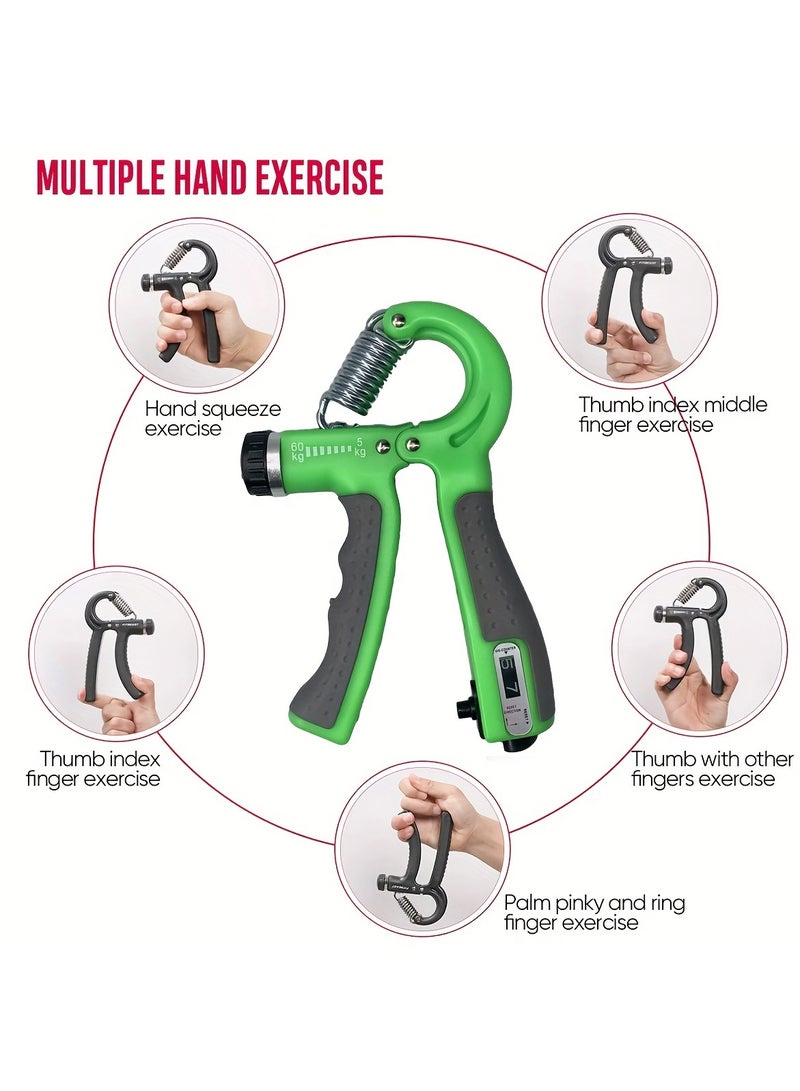 AROAQ Adjustable Hand Grip Strengthener Improve Finger Dexterity & Wrist Strength, Fitness Equipment for Guitar, Golf, Cycling, Piano & Weightlifting, Durable PP Material Grip Strength Trainer - Image 2