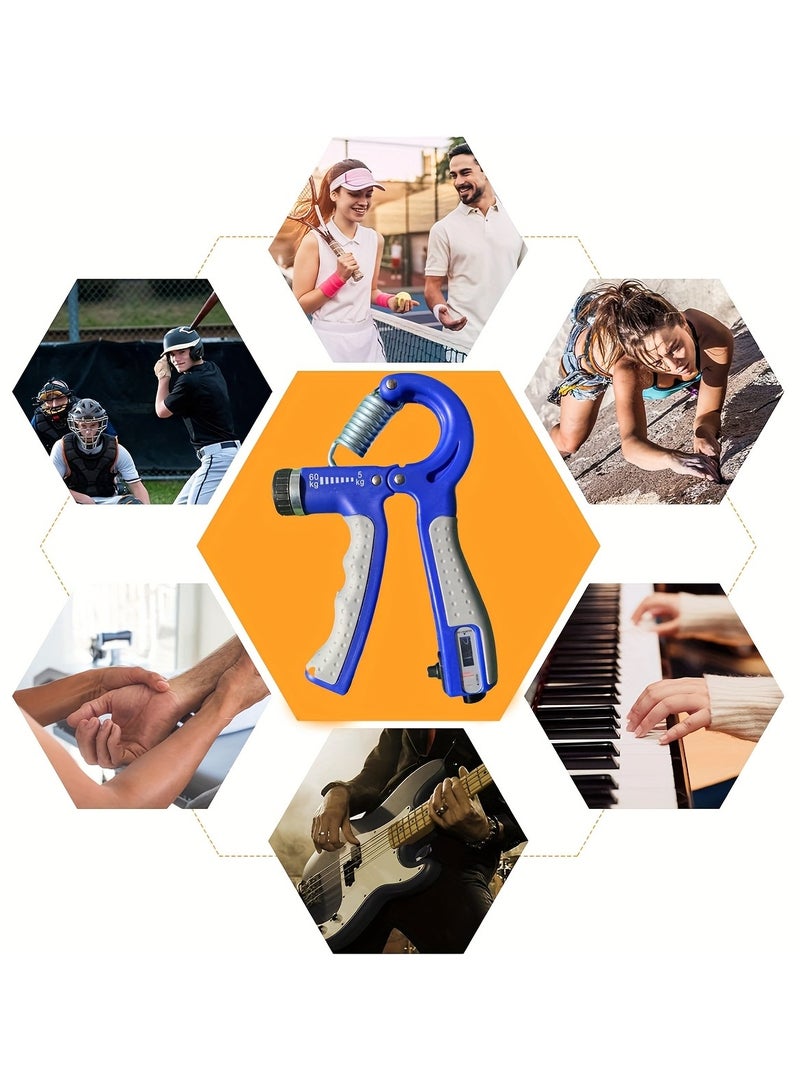AROAQ Adjustable Hand Grip Strengthener Improve Finger Dexterity & Wrist Strength, Fitness Equipment for Guitar, Golf, Cycling, Piano & Weightlifting, Durable PP Material Grip Strength Trainer - Image 3