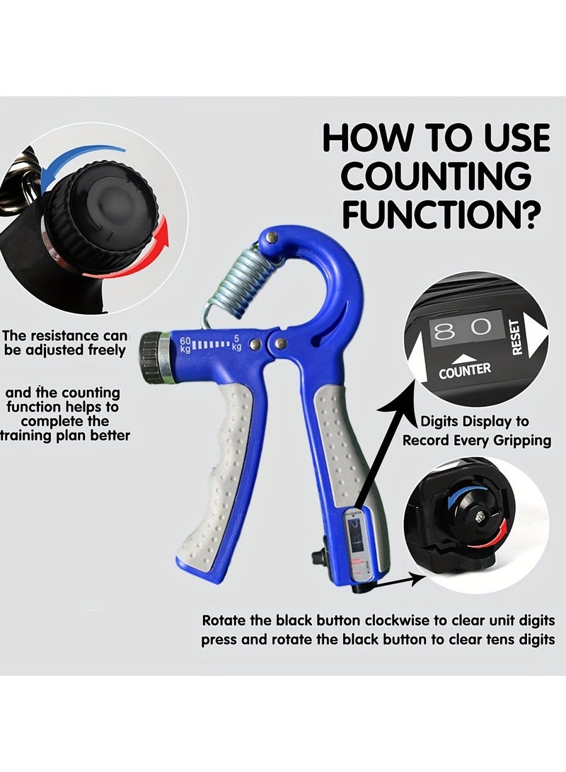 AROAQ Adjustable Hand Grip Strengthener Improve Finger Dexterity & Wrist Strength, Fitness Equipment for Guitar, Golf, Cycling, Piano & Weightlifting, Durable PP Material Grip Strength Trainer - Image 5